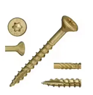 13 tornillos para deck con cabeza estrella exterior 4.5x50