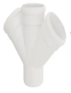 15 Tee cruzada oblicua PVC 45° 110mm